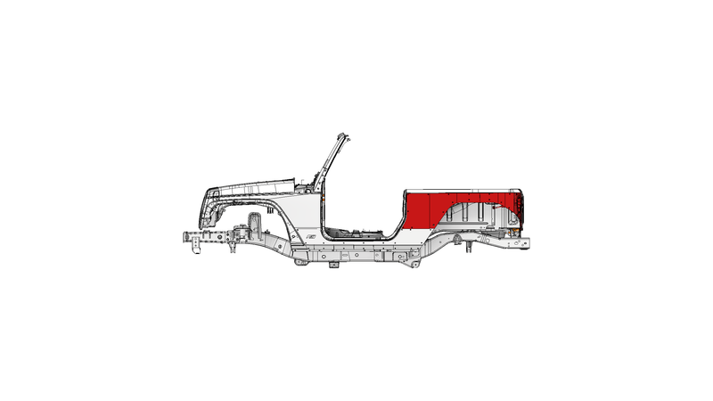 Corner Armor 10" Stretch with Tail Light System for Jeep JK 2 Door