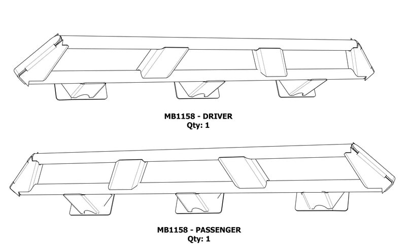 Frame Mounted Rocker Guards for Jeep JKU 4 Door