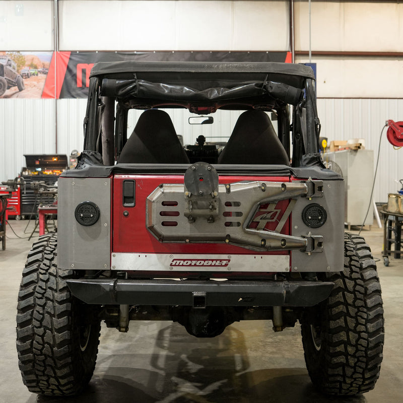 Body Mount Tire Carrier for Jeep YJ / TJ / LJ - 8 x 6.5"