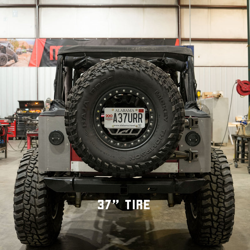 Body Mount Tire Carrier for Jeep YJ / TJ / LJ - 5 x 4.5