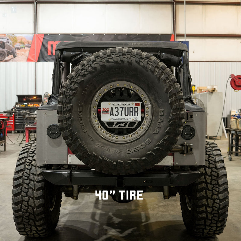 Body Mount Tire Carrier for Jeep YJ / TJ / LJ - 5 x 4.5