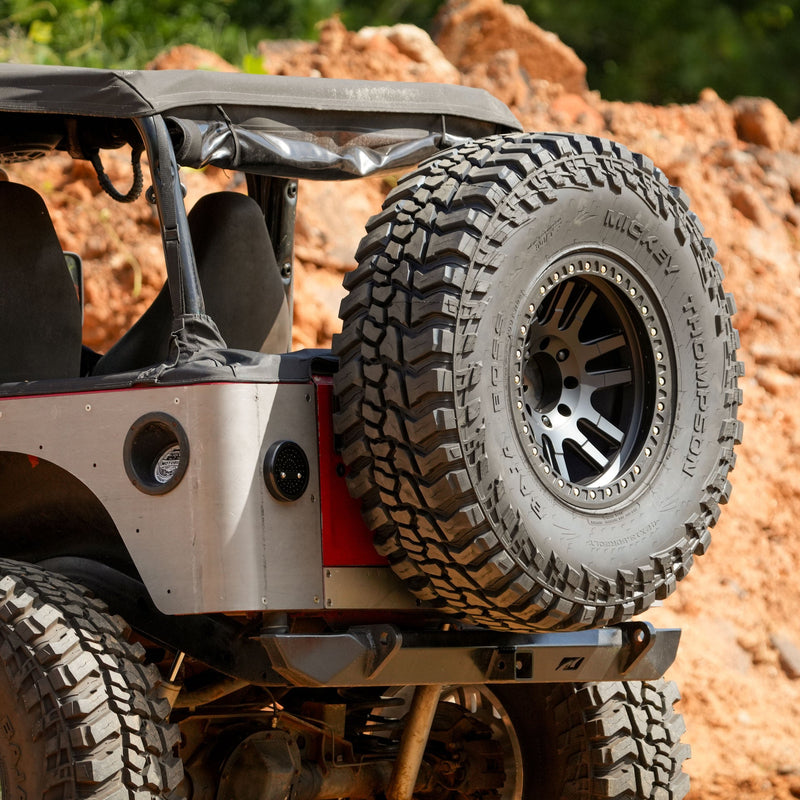 Body Mount Tire Carrier for Jeep YJ / TJ / LJ - 8 x 6.5"