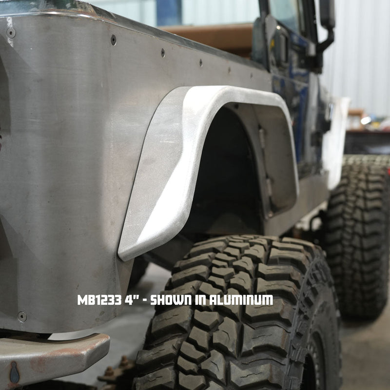 Hatchet Rear Fenders 2" Flare 37-s for Jeep CJ / YJ / TJ - Steel