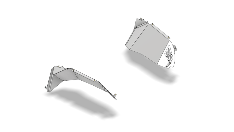 High Clearance Front Inner Fenders -Blank- for Jeep JL / JLU / JT for 40"+ Tires