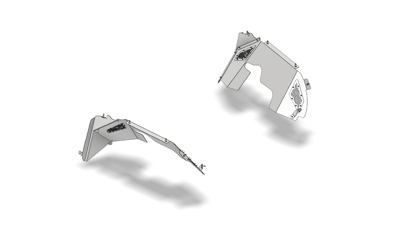 High Clearance Front Inner Fenders -Falcon- for Jeep JL / JLU / JT for 40"+ Tires