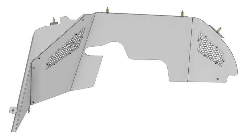 High Clearance Front Inner Fenders -Falcon- for Jeep JL / JLU / JT for 40"+ Tires