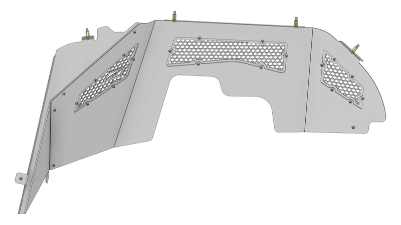 High Clearance Front Inner Fenders -Max Vent- for Jeep JL / JLU / JT for 40"+ Tires