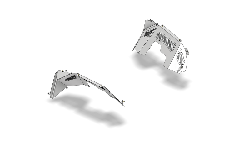 High Clearance Front Inner Fenders -Max Vent- for Jeep JL / JLU / JT for 40"+ Tires