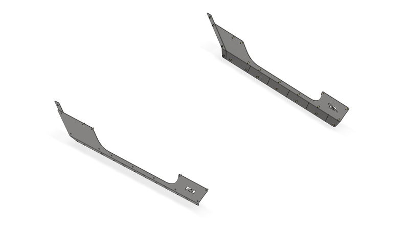 Tomahawk Stretch Rocker Armor for MB1273 - Jeep JK - Aluminum