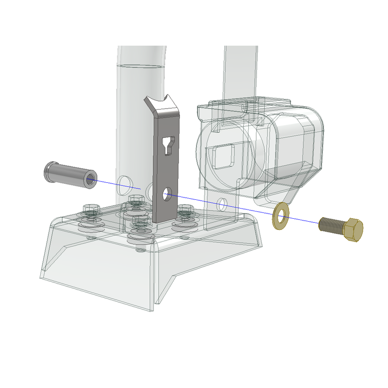 Rear Seat Belt Mount Kit, JKU Cage
