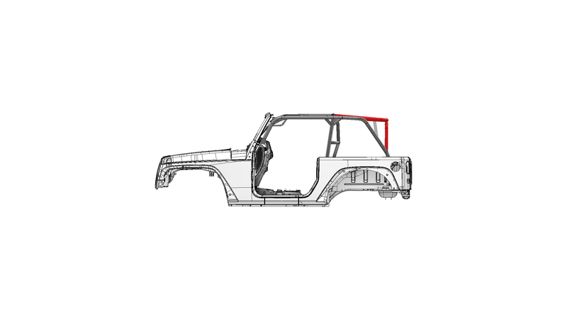 Rear Seat Upper Tube Kit Add-On for Jeep JK 2 Door Roll Cage System