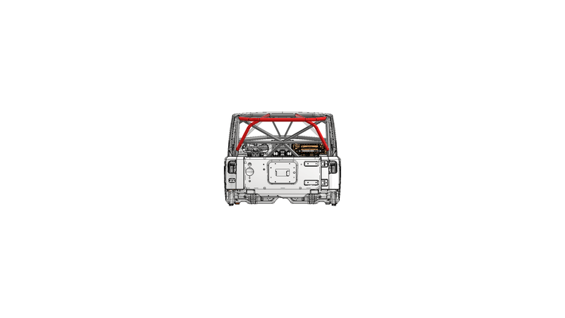 Rear Seat Upper Tube Kit Add-On for Jeep JK 2 Door Roll Cage System