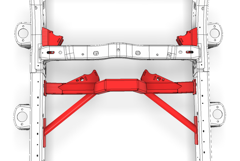 Rear 4 Link Suspension Bracket Kit for Jeep JLU