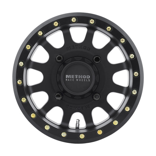 Method mr401 utv matte black wheel with gold studs