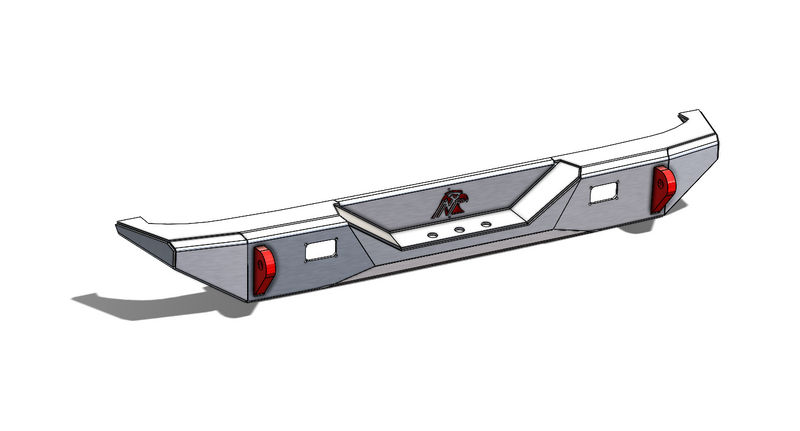 JK Aluminum Rear Bumper — Featherweight Series
