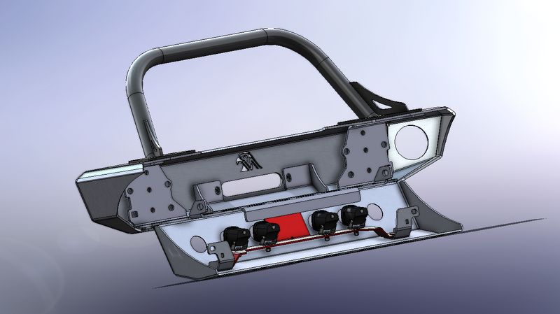 JL/JT Baja S1 LED Pod Mount — Aluminum Front Skid Compatible