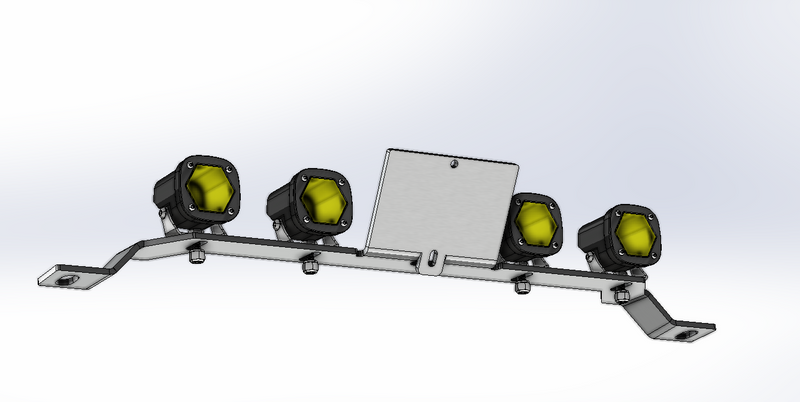 JL/JT Baja S1 LED Pod Mount — Aluminum Front Skid Compatible