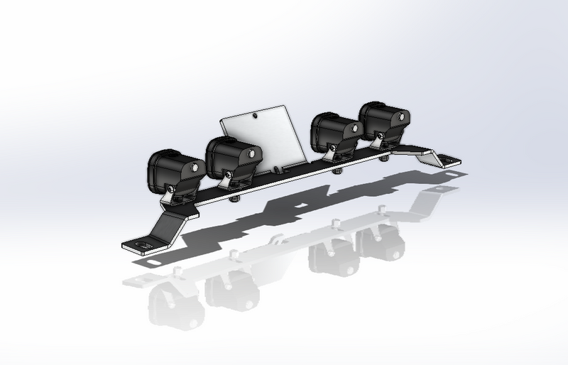 JL/JT Baja S1 LED Pod Mount — Aluminum Front Skid Compatible