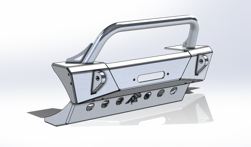 JL/JT Aluminum Front Bumper - Featherweight Series (Stubby)