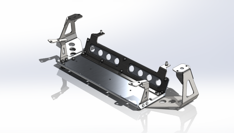 JLU Aluminum Rear Exhaust Skid — 392 Hemi