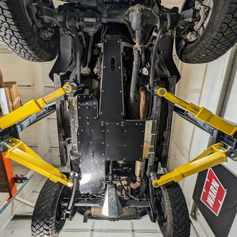 JL 2‑Door Aluminum Belly Skid System — 2.0 Turbo