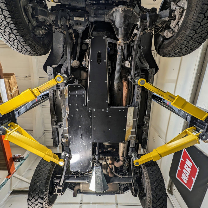 JL 2‑Door Aluminum Belly Skid System — 3.6L V6