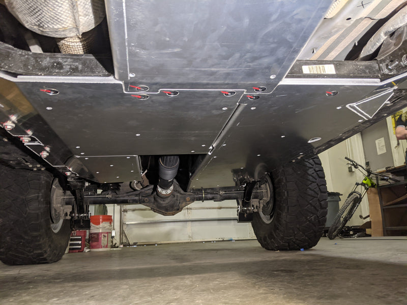 JLU Diesel Aluminum Belly Skid Plate System