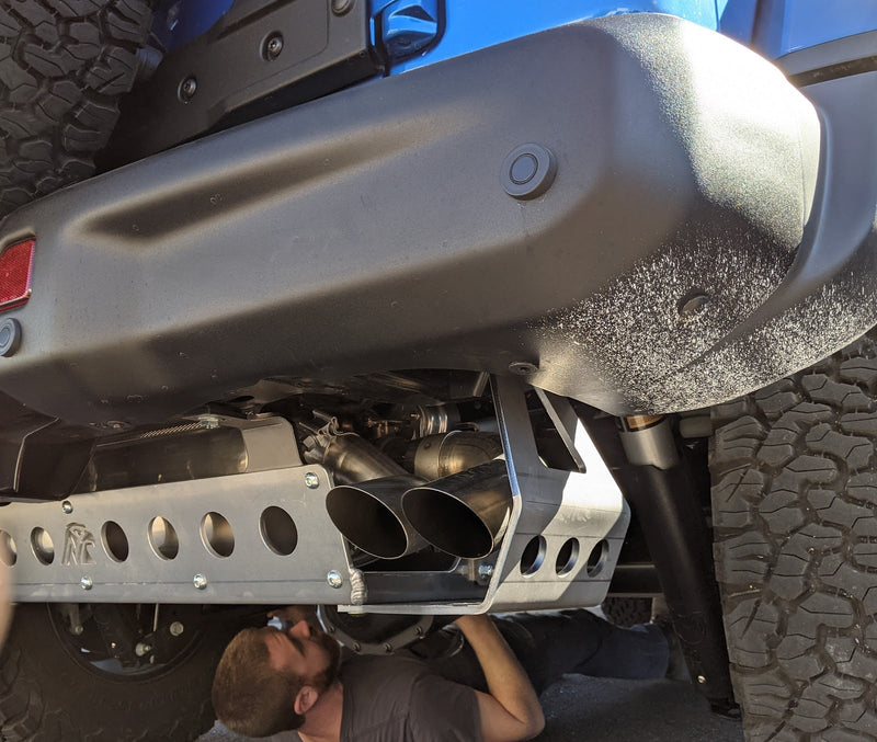 JLU Aluminum Rear Exhaust Skid — 392 Hemi