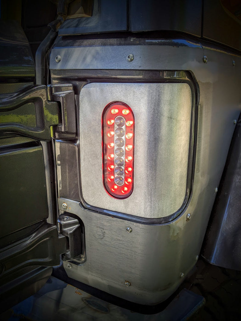 JL Flush Mount Aluminum LED Tail Lamp Housings (Oval)