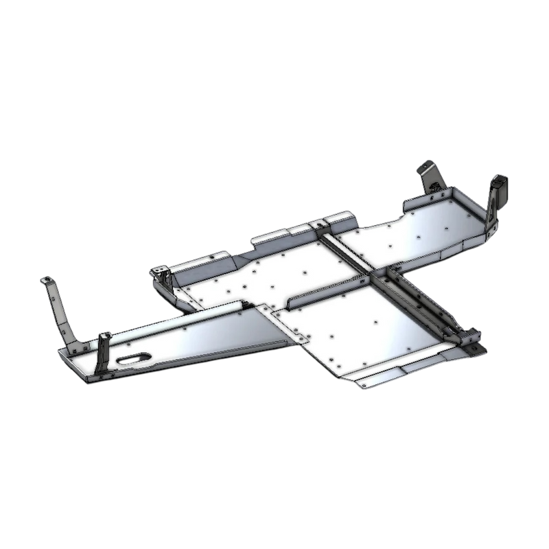 JL 2‑Door Aluminum Belly Skid System — 2.0 Turbo
