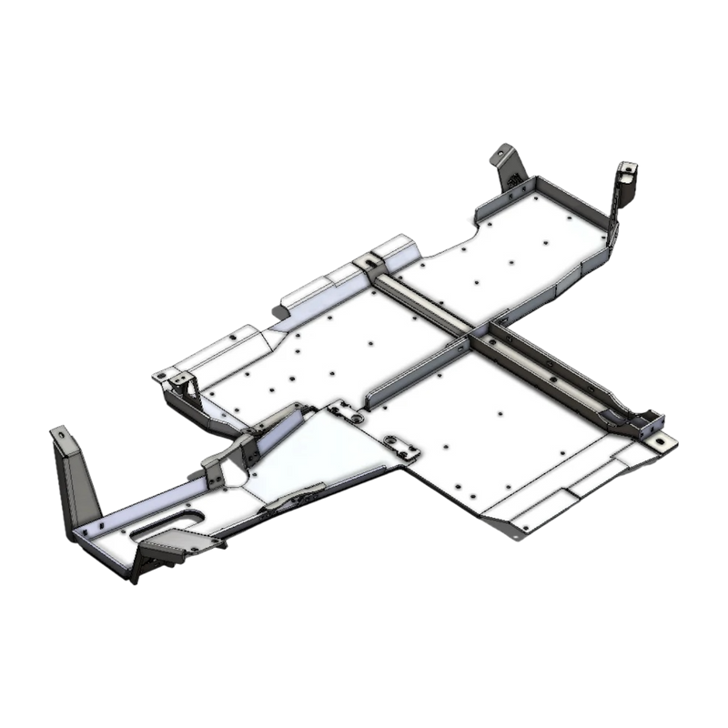 JL 2‑Door Aluminum Belly Skid System — 3.6L V6