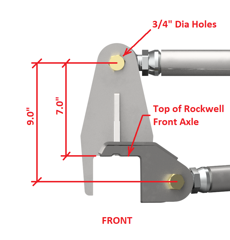 Rockwell Axle Lower Link Bracket Kit