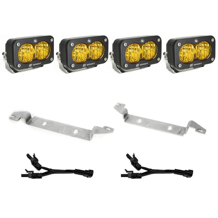 Baja Designs 2024+ Toyota Tacoma S2 Sport Dual Fog Pocket Light Kit - Baja Amber