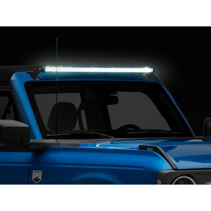 Blue truck with side light on ADD 21-23 Ford Bronco/Raptor Dual Ditch Light Brackets