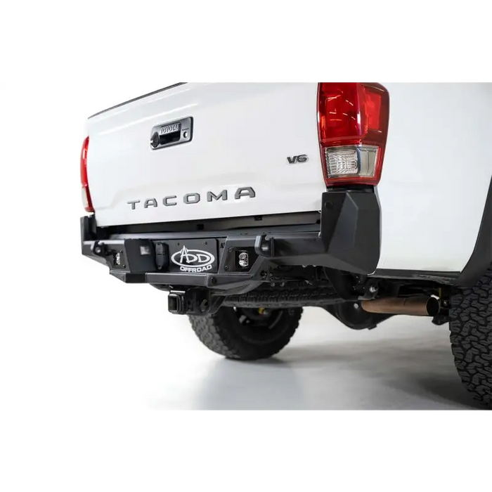 White truck with big bumper - Addictive Desert Designs Toyota Tacoma Stealth Fighter Rear Bumper