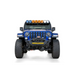 Blue jeep with lights on front bumper by addictive desert designs