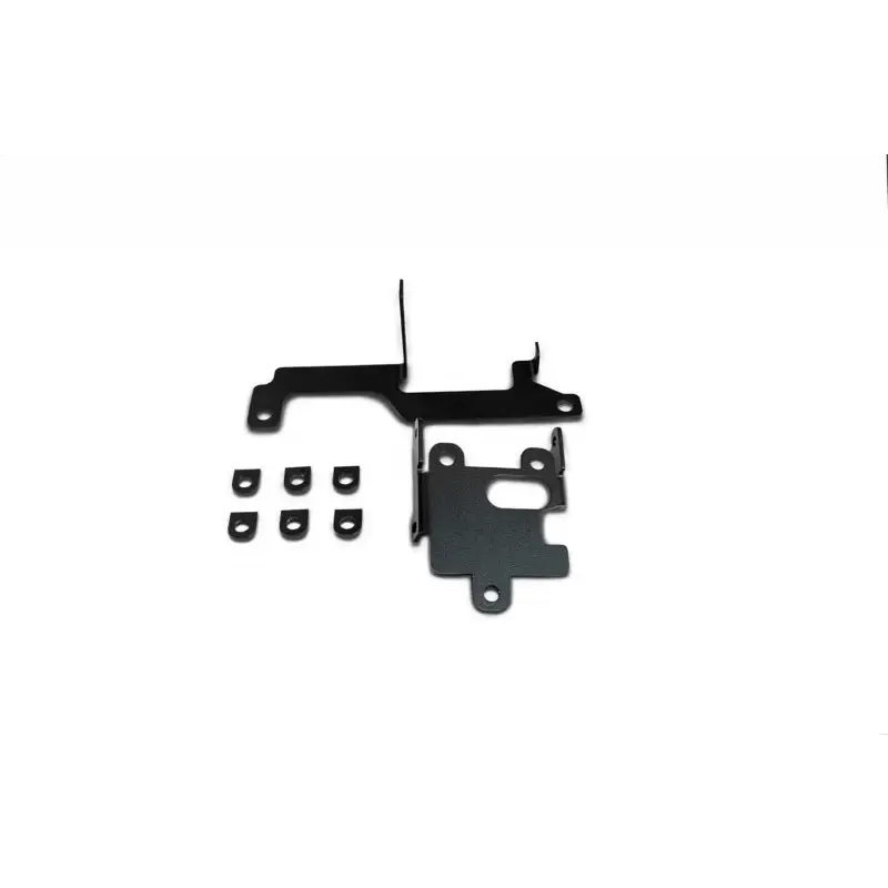 Front and back view of Addictive Desert Designs Ford Bronco Adaptive Speed Control Bracket - Hammer Black camera housing.