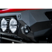 Black powder coat ATV front light on Addictive Desert Designs Ford Bronco Bomber Front Bumper.