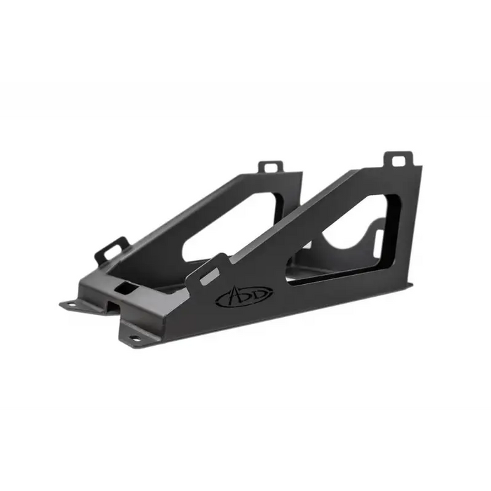 Universal tire carrier brackets on white background - Addictive Desert Designs Universal Tire Carrier