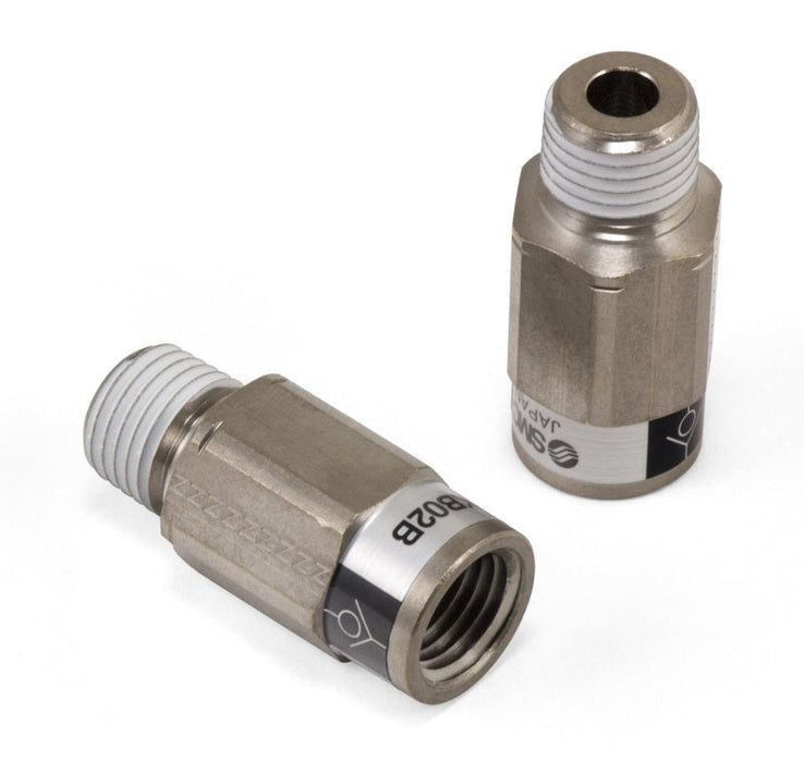 Stainless steel fittings for air lift check valve 1/4in fnpt x 1/4in mnpt - smc - akb02b-n