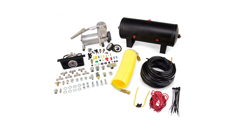 Air lift dual path air compressor system with accessories