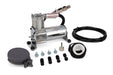Close up of air lift electric 12v hd air compressor with hose and installation instructions