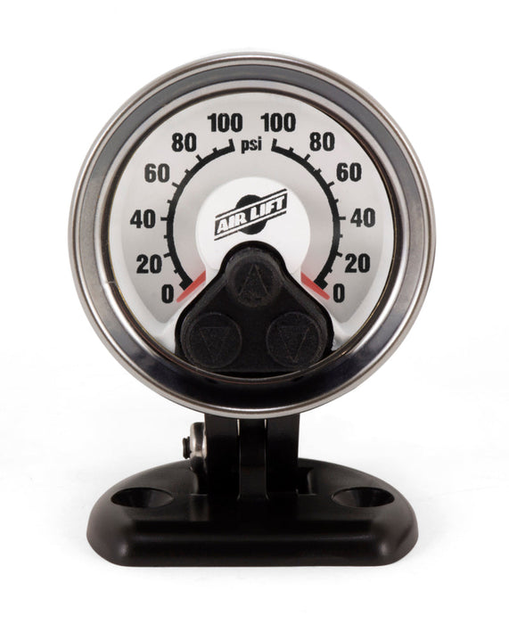 Air lift load controller dual heavy duty compressor with black and white gauge
