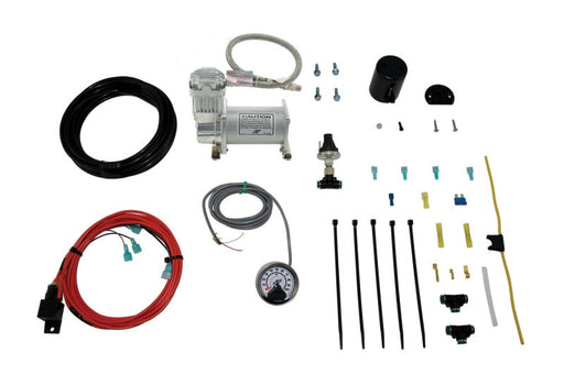 Air lift load controller single heavy duty compressor kit with air pressure components