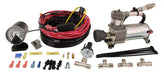 Heavy duty car air compressor with gauge and wires for air lift load controller single