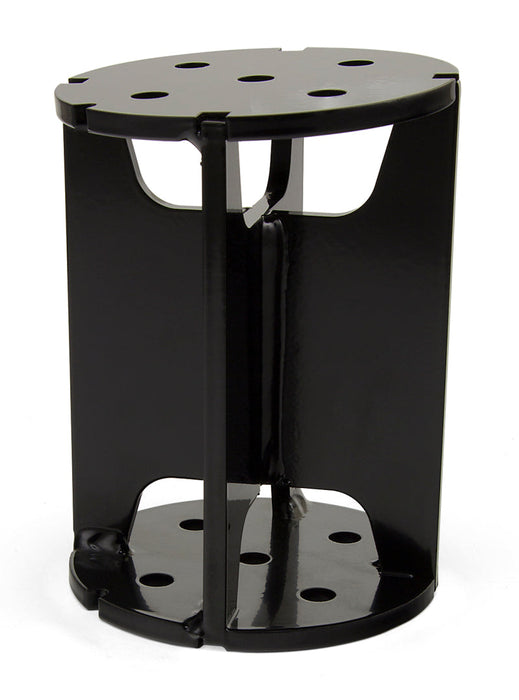 Black metal stand with two holes for air lift universal angled air spring spacer - 6 in lift