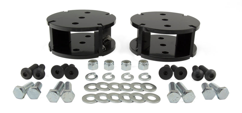 Black plastic 2in lift wheel spacers for air lift universal air spring