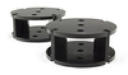Pair of black plastic knobs for air lift universal level air spring spacer - 2in lift
