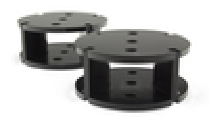 Pair of black plastic knobs for air lift universal level air spring spacer - 2in lift