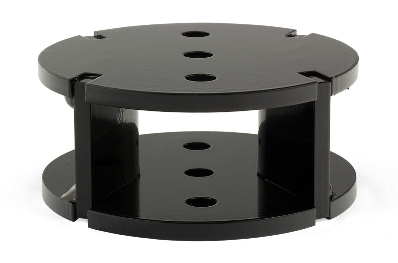 Black metal stand with three holes for air lift universal level air spring spacer - 2in lift